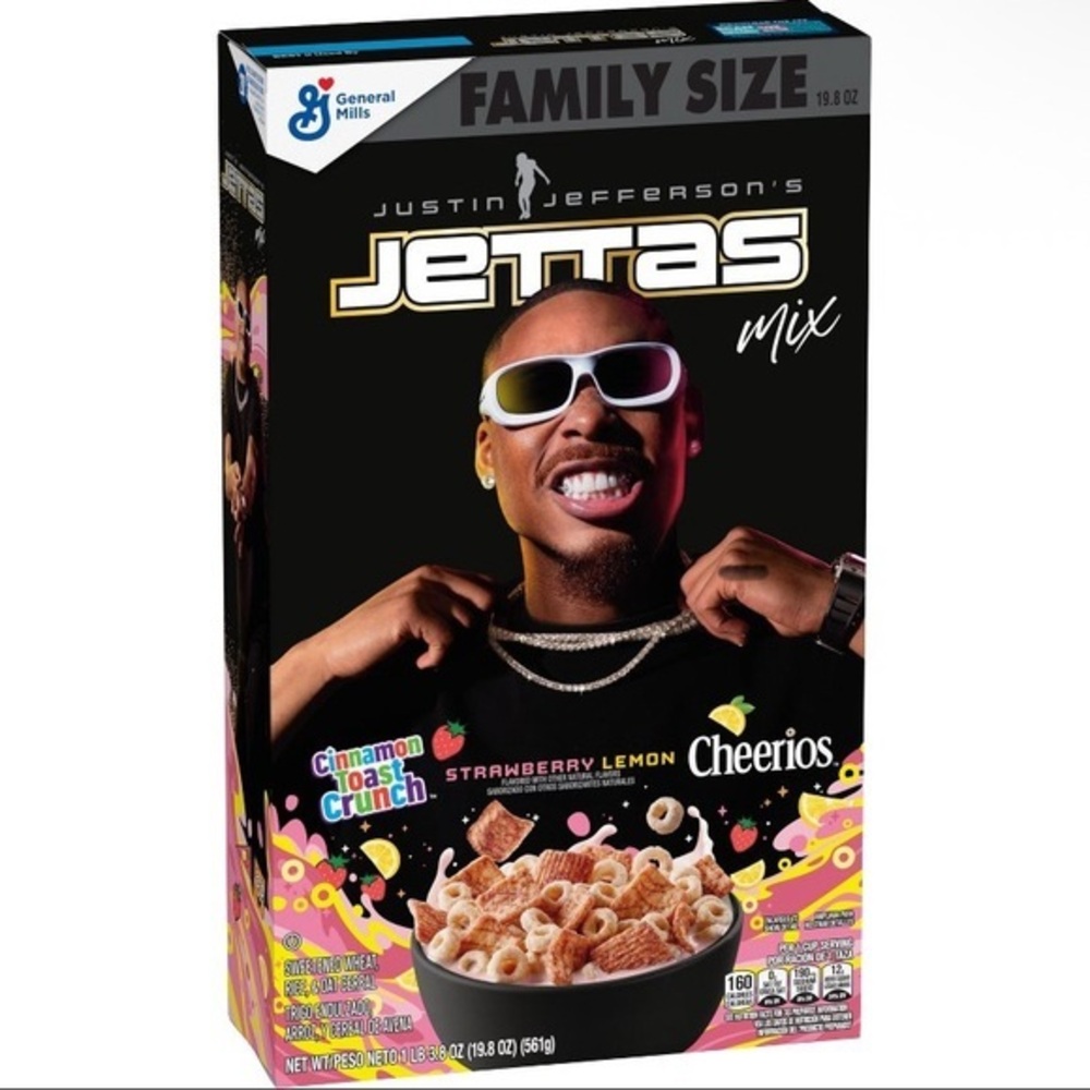 Limited Edition! Justin Jefferson Jettas Mix Cereal 2025 Collectible Box
